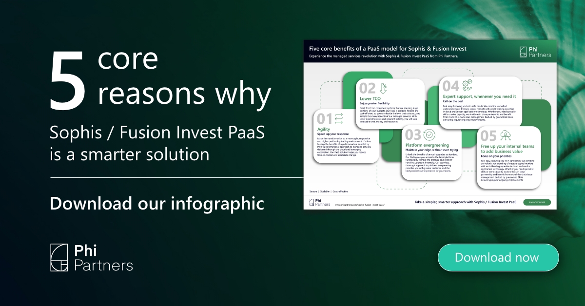 Five core reasons why Sophis / Fusion Invest PaaS is a smarter solution
